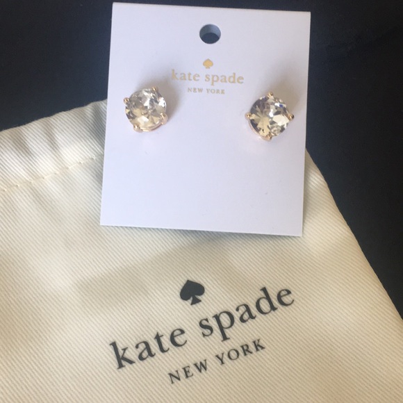 kate spade Jewelry - NWT 💋 CLEAR KS Mini Small Gumdrop Stud Earrings